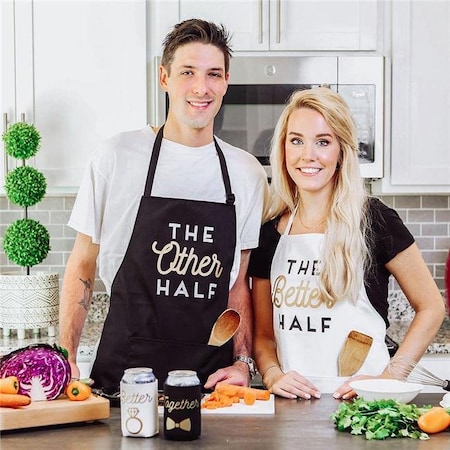 Kate Aspen Kate Aspen 00211NA 5 x 3.9 in. Other Half & Better Half Couples Apron Gift Set 00211NA